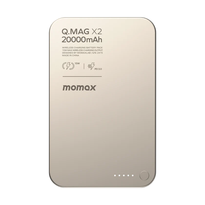 MOMAX Q.MAG X2 35W 20000mAh超薄磁吸流動電源 - 第二代 - IP133 [香港行貨](CCC 認證)-DIGIBAL ONLINE