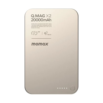 MOMAX Q.MAG X2 35W 20000mAh超薄磁吸流動電源 - 第二代 - IP133 [香港行貨](CCC 認證)-DIGIBAL ONLINE