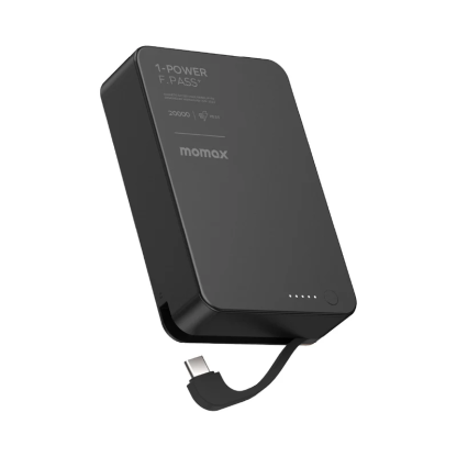 MOMAX 1-Power F.Pass⁺ 20000mAh 磁吸帶線流動電源 (CCC 認證) IP159 [香港行貨]-DIGIBAL ONLINE