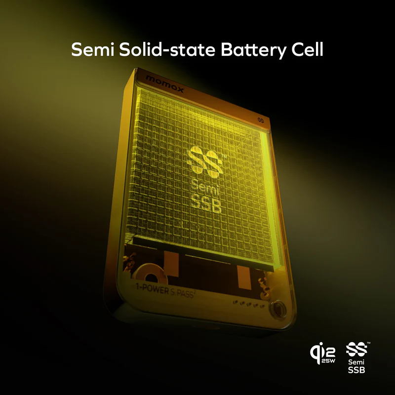 MOMAX 1-Power S.Pass² 10000mAh 半固態磁吸流動電源 (CCC 認證) [香港行貨]