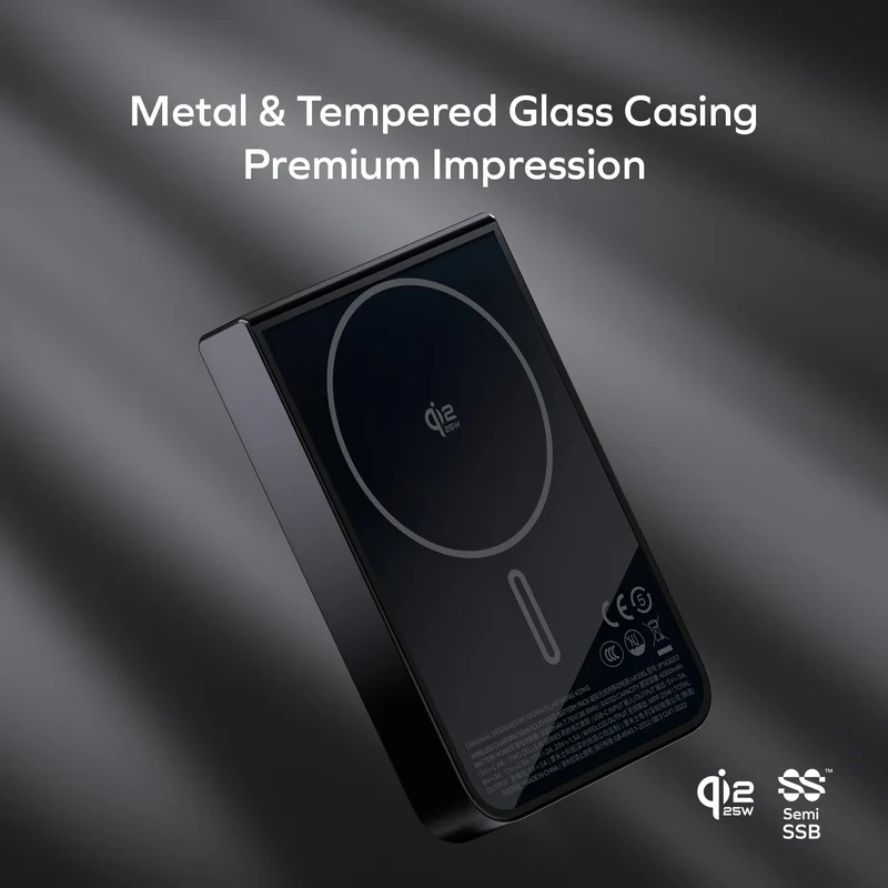 MOMAX 1-Power S.Pass² 10000mAh QI2 25W半固態磁吸流動電源 (CCC 認證) [香港行貨]