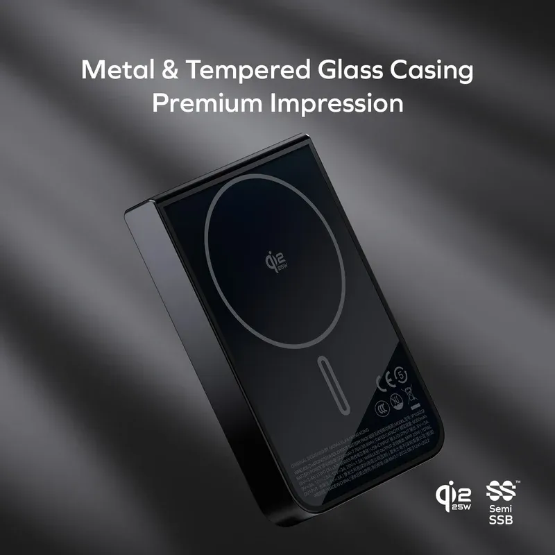 MOMAX 1-Power S.Pass² 10000mAh QI2 25W半固態磁吸流動電源 (CCC 認證) [香港行貨]