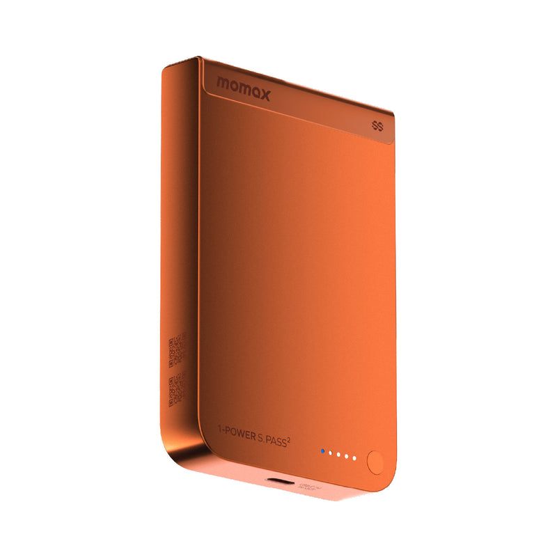 MOMAX 1-Power S.Pass² 10000mAh QI2 25W半固態磁吸流動電源 (CCC 認證) [香港行貨]