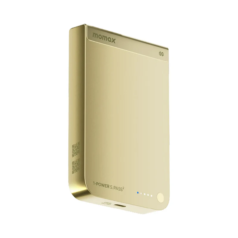 MOMAX 1-Power S.Pass² 10000mAh QI2 25W半固態磁吸流動電源 (CCC 認證) [香港行貨]