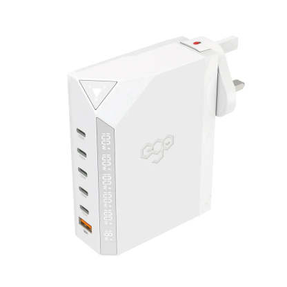 EGO EXINNO+ 180W 即時輸出顯示 6洞USB充電器 - 白色 [香港行貨]-DIGIBAL ONLINE