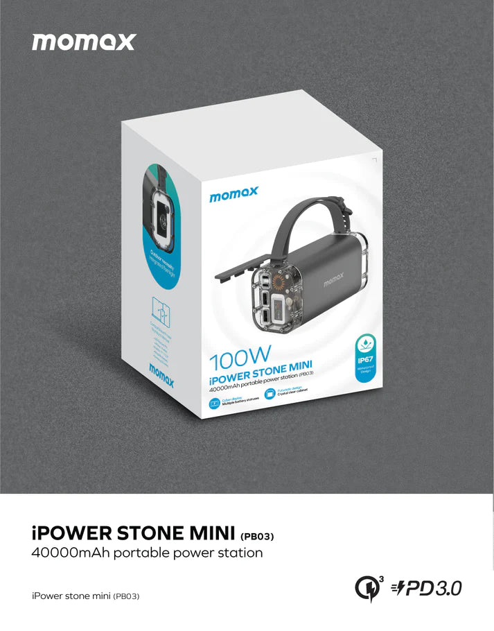 MOMAX iPowerstone Mini 100W 40000mAh 便攜儲能電源 PB03 [香港行貨]-DIGIBAL ONLINE