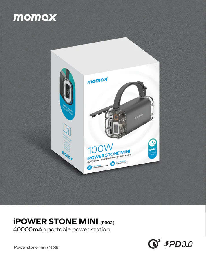 MOMAX iPowerstone Mini 100W 40000mAh 便攜儲能電源 PB03 [香港行貨]-DIGIBAL ONLINE