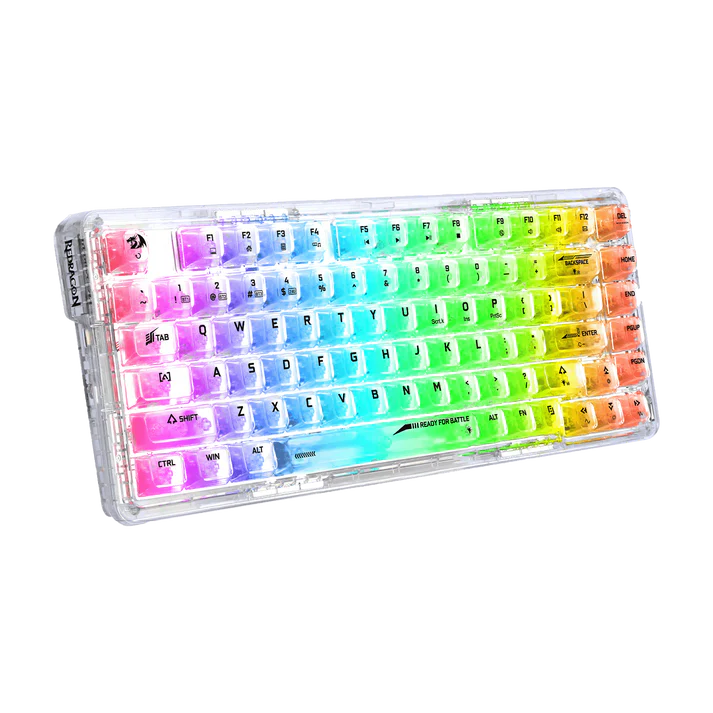 Redragon ELF PRO K649 Wireless Transparent Keyboard 無線電競鍵盤 - 透明水晶軸 [ 一年保養]
