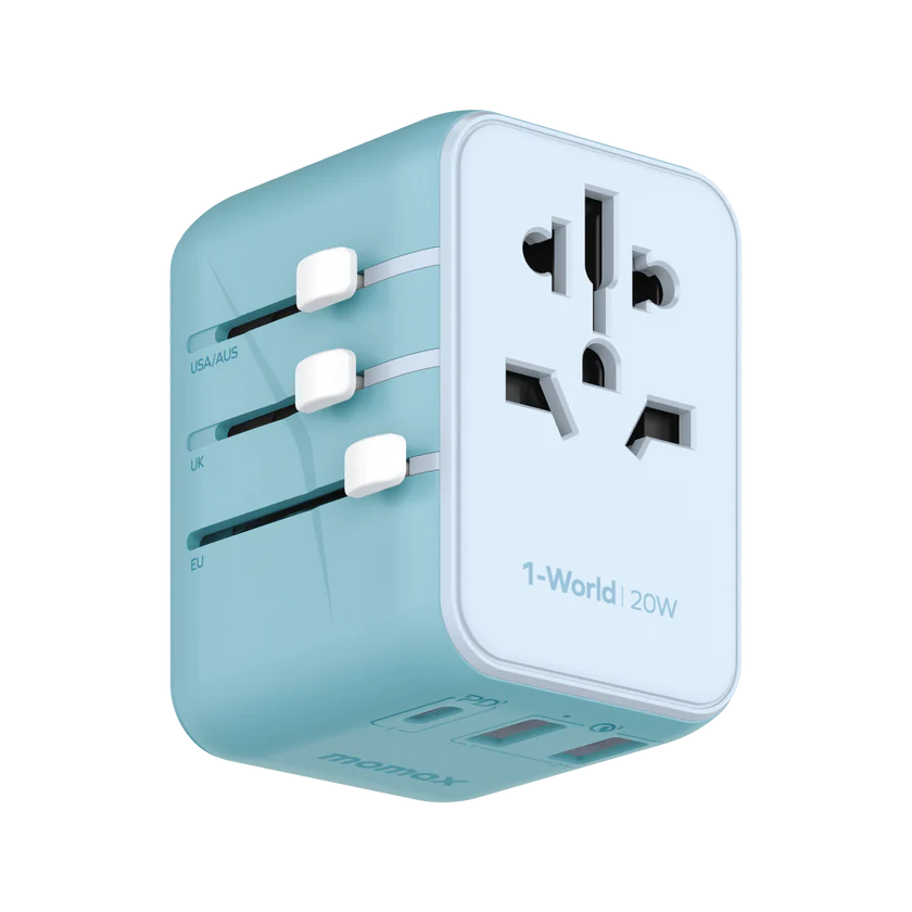 MOMAX 1-World 20W 3-插口+AC 旅行充電插座 [香港行貨]-DIGIBAL ONLINE