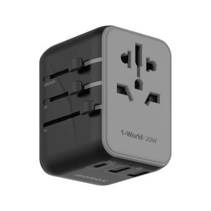 MOMAX 1-World 20W 3-插口+AC 旅行充電插座 [香港行貨]-DIGIBAL ONLINE