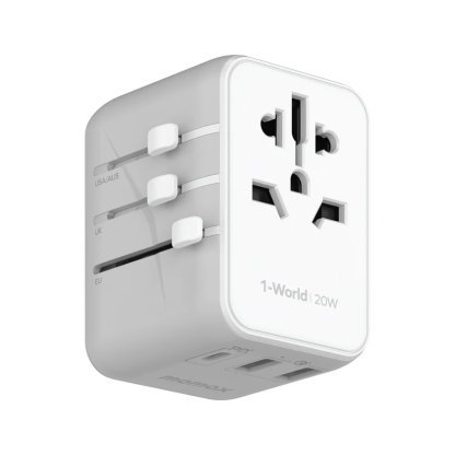 MOMAX 1-World 20W 3-插口+AC 旅行充電插座 [香港行貨]-DIGIBAL ONLINE