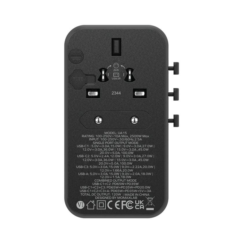 MOMAX 1-World 120W GaN Convenient Travel Socket [Hong Kong Genuine Goods] - DIGIBAL ONLINE