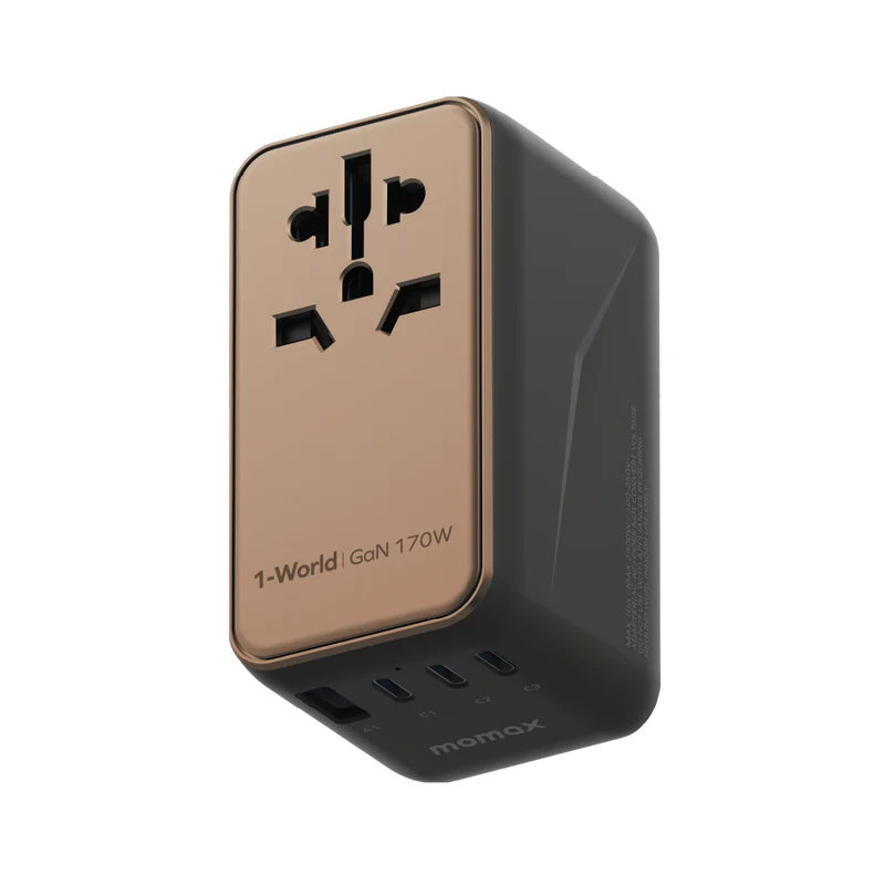 MOMAX 1-World 170W GaN 四接口旅行充電插座 [香港行貨]-DIGIBAL ONLINE