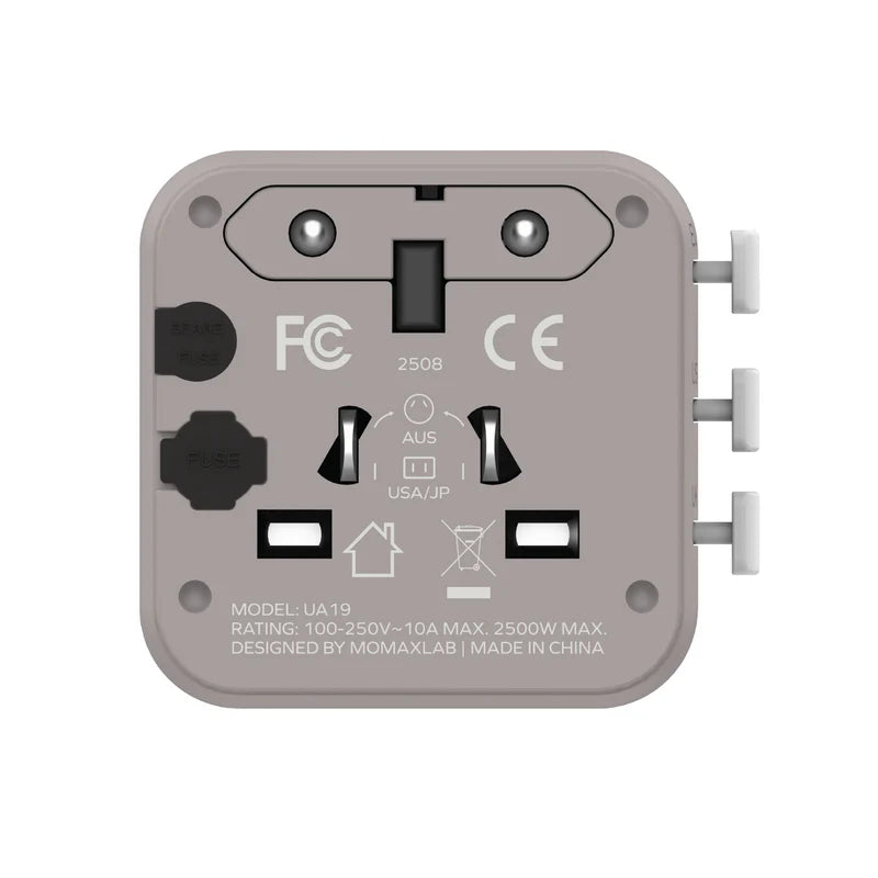 MOMAX 1-WORLD 雙 AC 全球轉換插座 [香港行貨]-DIGIBAL ONLINE