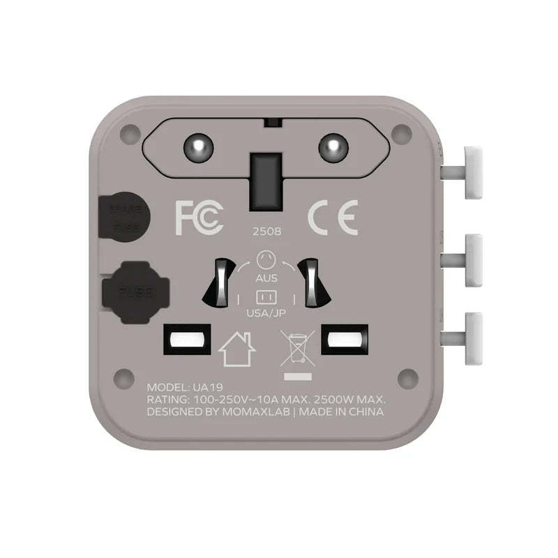 MOMAX 1-WORLD 雙 AC 全球轉換插座 [香港行貨]-DIGIBAL ONLINE
