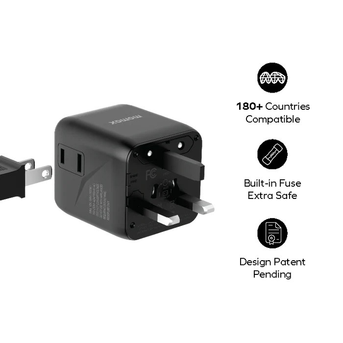 MOMAX 1-WORLD 雙 AC 全球轉換插座 [香港行貨]-DIGIBAL ONLINE