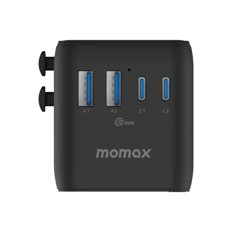 MOMAX 1-WORLD² 70W 雙 AC 五 USB GaN 全球轉換插座 [香港行貨]-DIGIBAL ONLINE