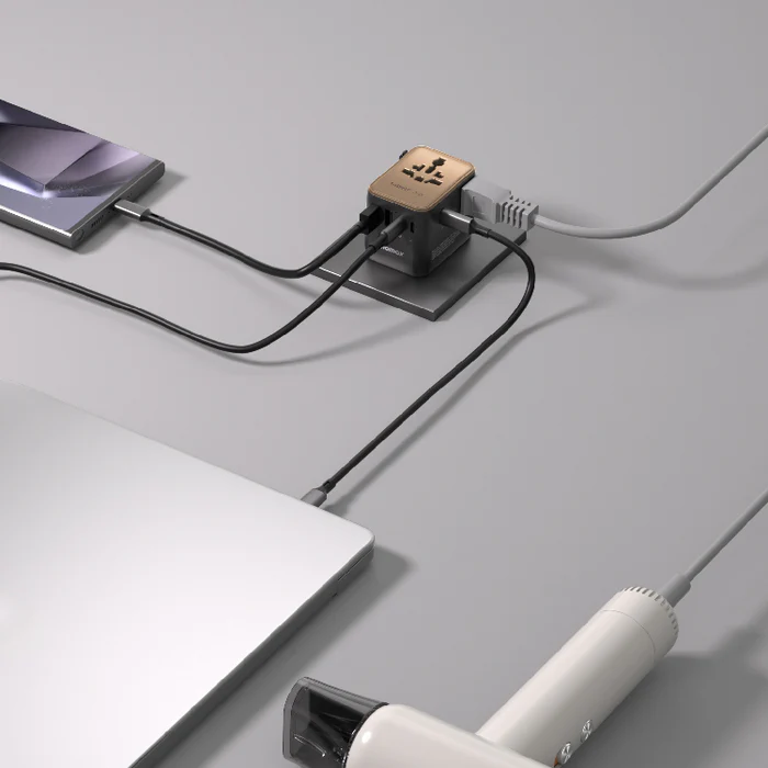 MOMAX 1-WORLD² 70W 雙 AC 五 USB GaN 全球轉換插座 [香港行貨]-DIGIBAL ONLINE