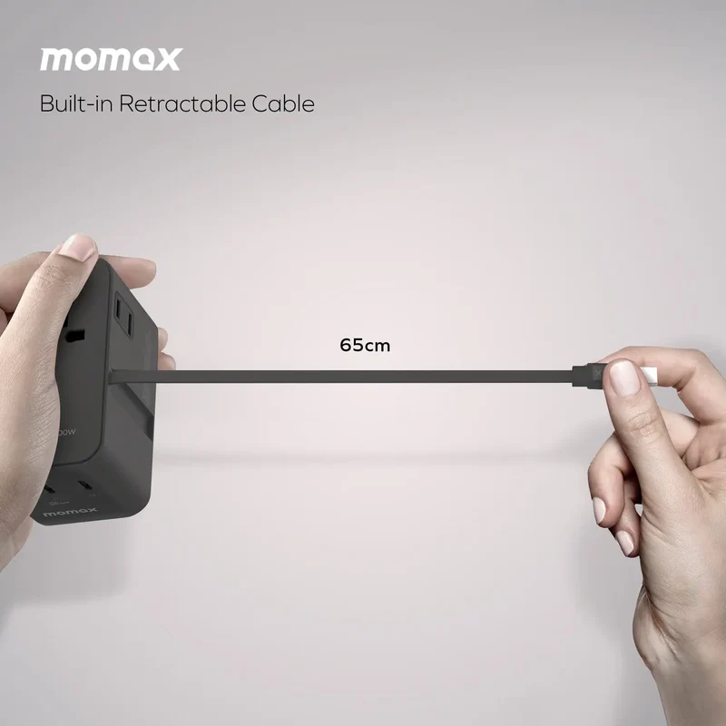 Momax 1-World²⁺ 100W 伸縮充電線四接口旅行充電插座 UA25 [香港行貨]