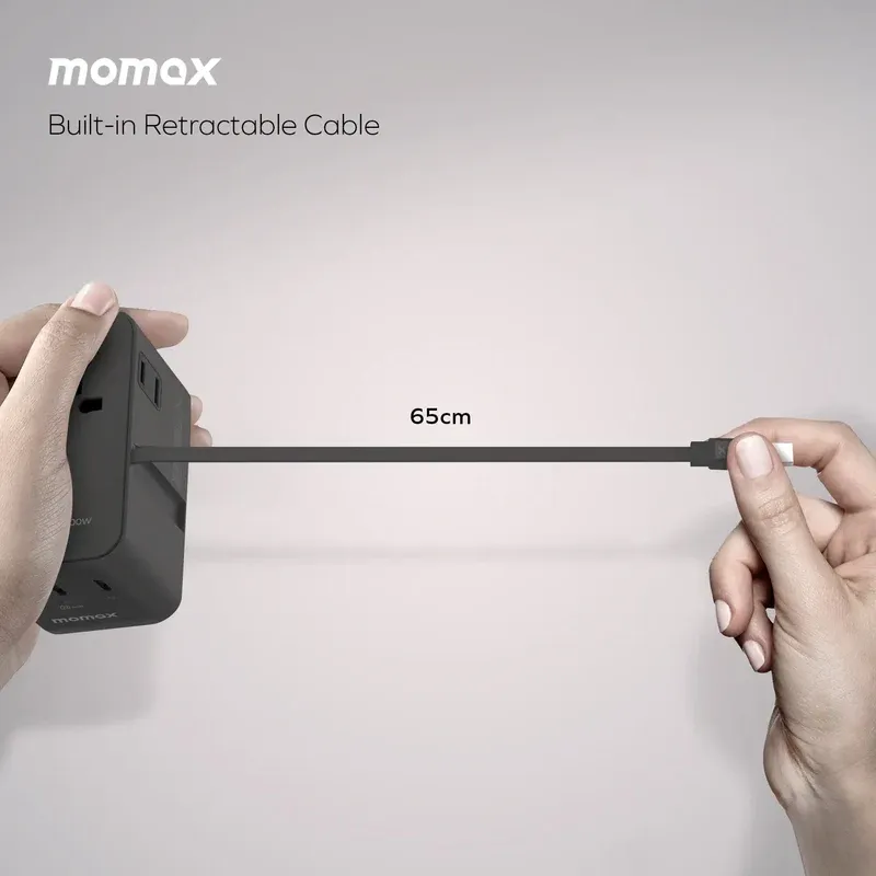 Momax 1-World²⁺ 100W 伸縮充電線四接口旅行充電插座 UA25 [香港行貨]