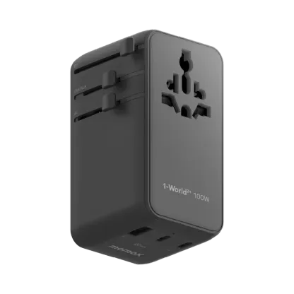 Momax 1-World²⁺ 100W 伸縮充電線四接口旅行充電插座 UA25 [香港行貨]