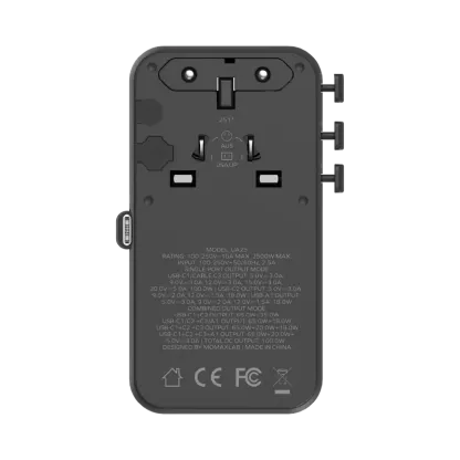 Momax 1-World²⁺ 100W 伸縮充電線四接口旅行充電插座 UA25 [香港行貨]