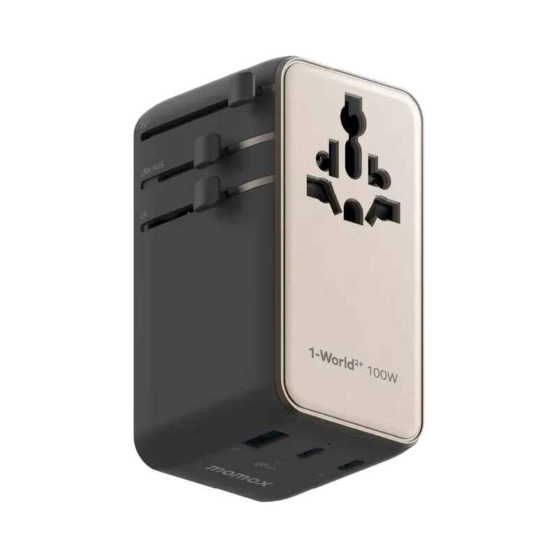 Momax 1-World²⁺ 100W 伸縮充電線四接口旅行充電插座 UA25 [香港行貨]