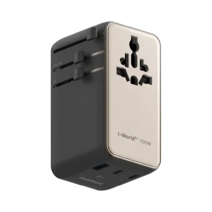 Momax 1-World²⁺ 100W 伸縮充電線四接口旅行充電插座 UA25 [香港行貨]