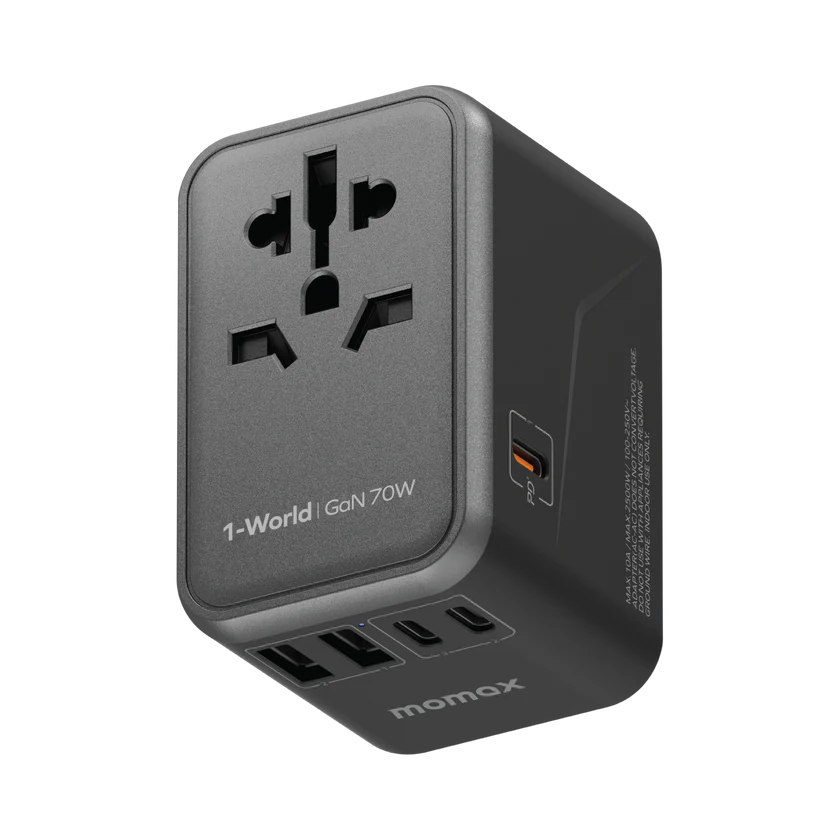 MOMAX 1-World 70W GaN 方便式旅行插座 [香港行貨]-DIGIBAL ONLINE