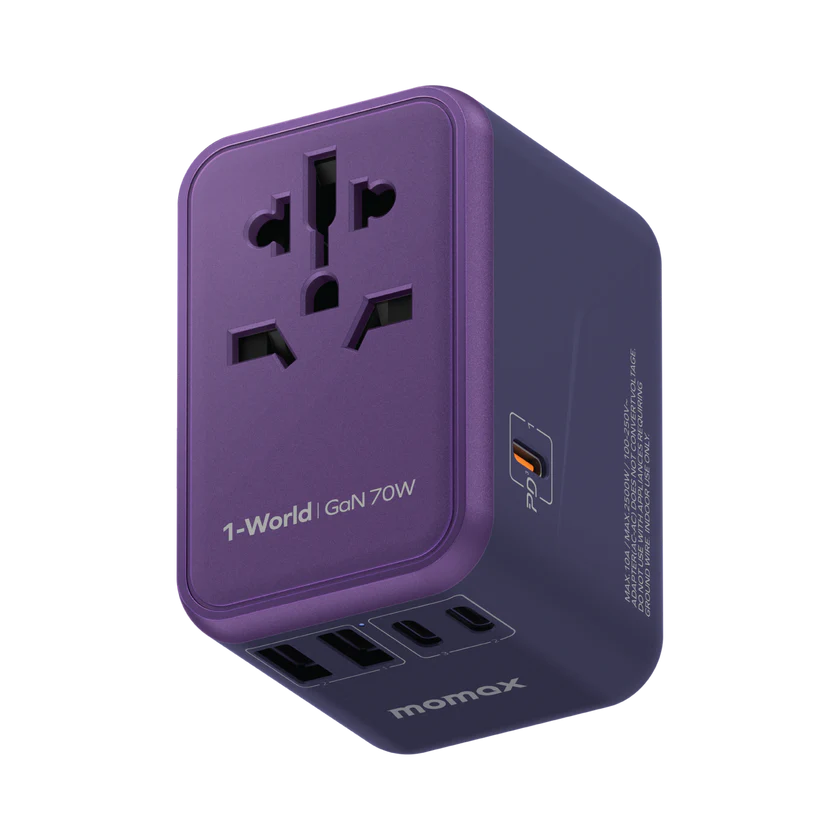 MOMAX 1-World 70W GaN Convenient Travel Socket [Hong Kong Genuine Goods] - DIGIBAL ONLINE