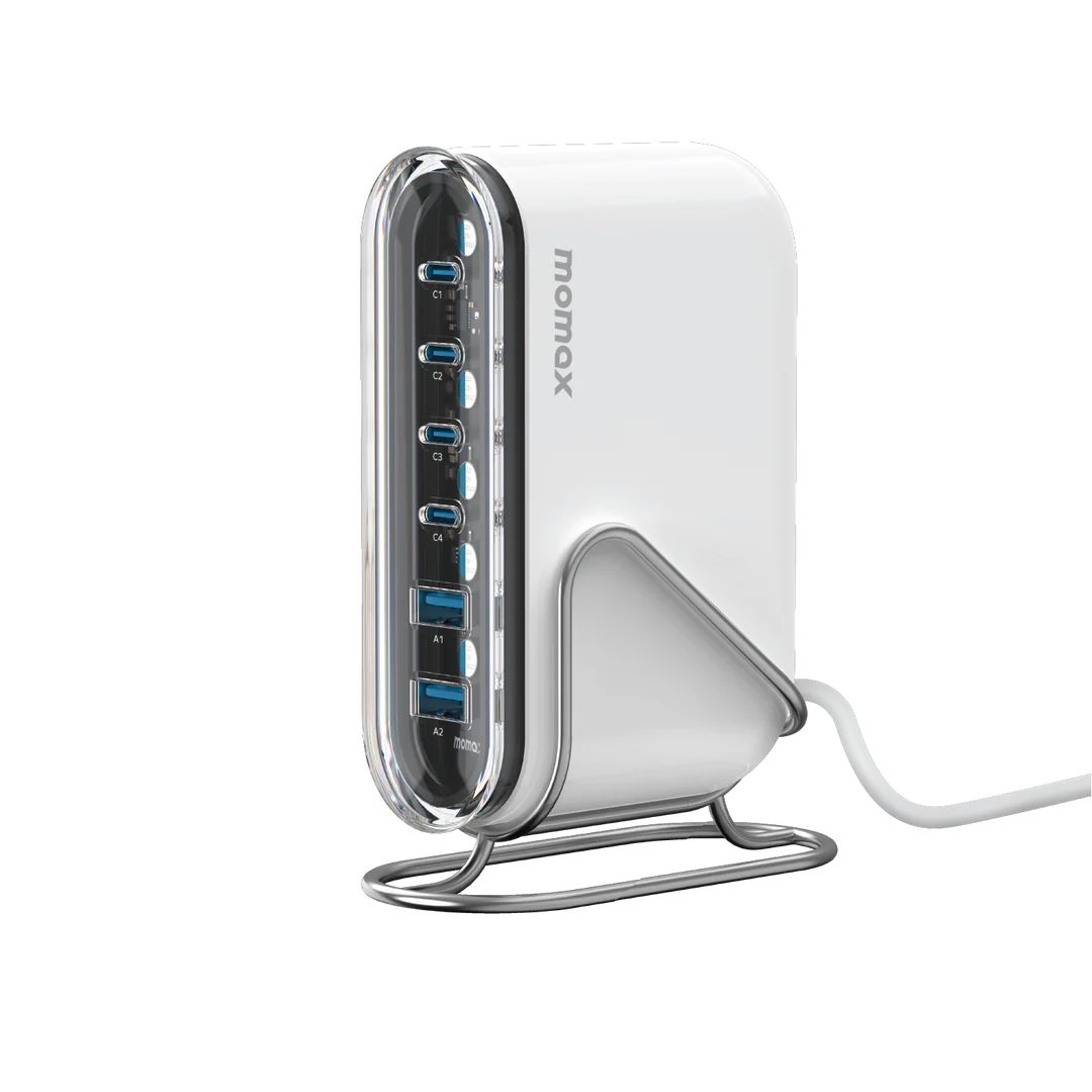 MOMAX 1-Charge Flow+ 120W 六輸出桌面 GaN 充電座 - UN55UKW  [香港行貨]-DIGIBAL ONLINE