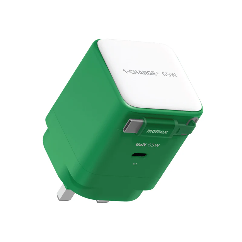 MOMAX 1-CHARGE+ 1 連接埠 GaN 65W 充電器，附可伸縮 USB-C線 [香港行貨]-DIGIBAL ONLINE