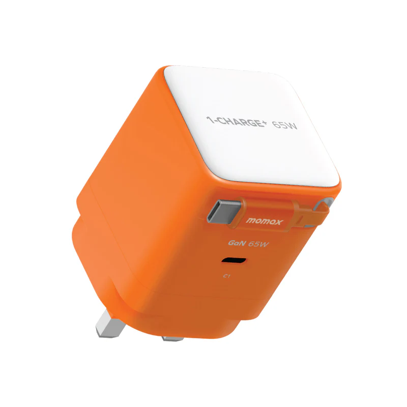 MOMAX 1-CHARGE+ 1 連接埠 GaN 65W 充電器，附可伸縮 USB-C線 [香港行貨]-DIGIBAL ONLINE