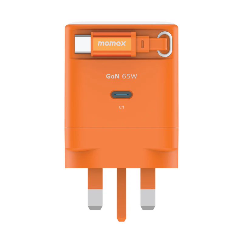 MOMAX 1-CHARGE+ 1 連接埠 GaN 65W 充電器，附可伸縮 USB-C線 [香港行貨]-DIGIBAL ONLINE