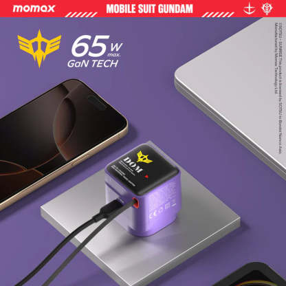 MOMAX 1-CHARGE+ 1 連接埠 GaN 65W 充電器，附可伸縮 USB-C 線 - 香港行貨-DIGIBAL ONLINE