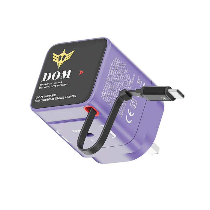 MOMAX 1-CHARGE+ 1 連接埠 GaN 65W 充電器，附可伸縮 USB-C 線 - 香港行貨-DIGIBAL ONLINE