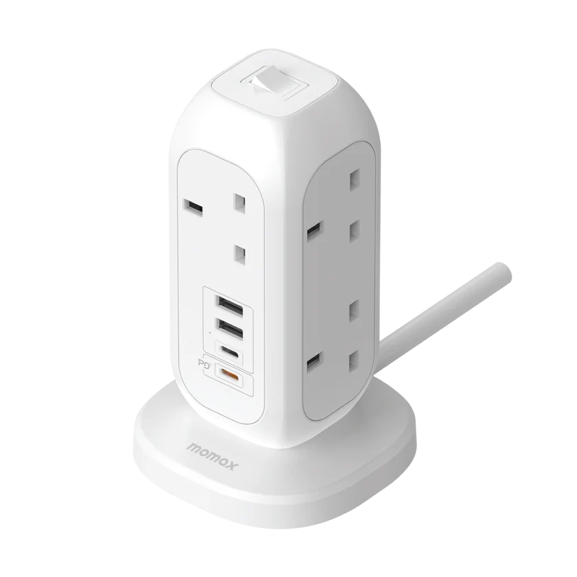 MOMAX 1-Plug PD20W 2A2C 7位直立拖板 [香港行貨]-DIGIBAL ONLINE