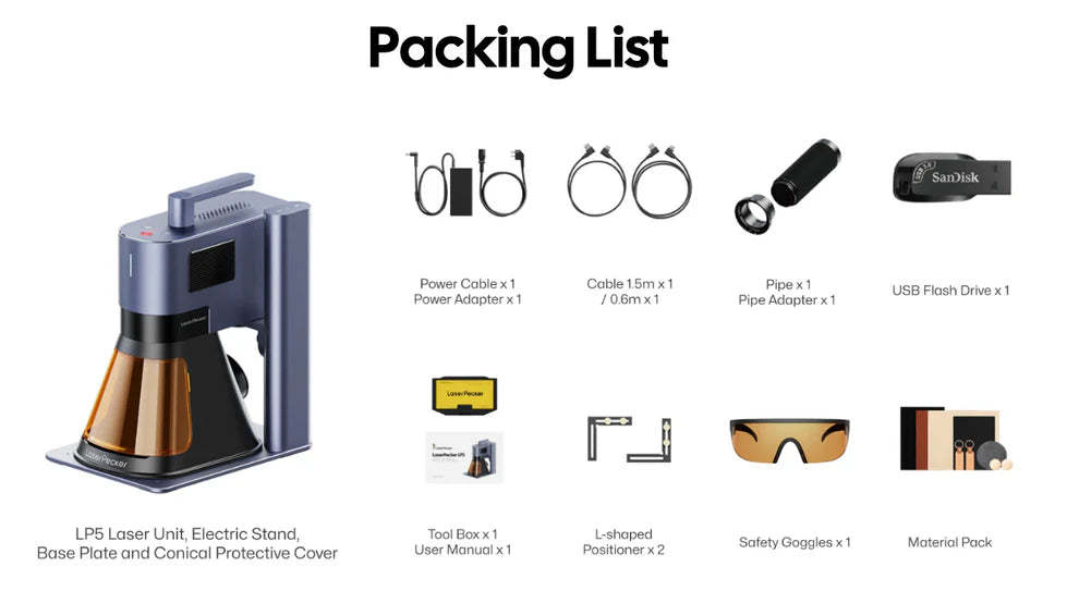 LaserPecker LP5 雙 20W 鐳射雕刻機｜光纖與二極管雙光源｜高速 10,000mm/s 雕刻精度-DIGIBAL ONLINE