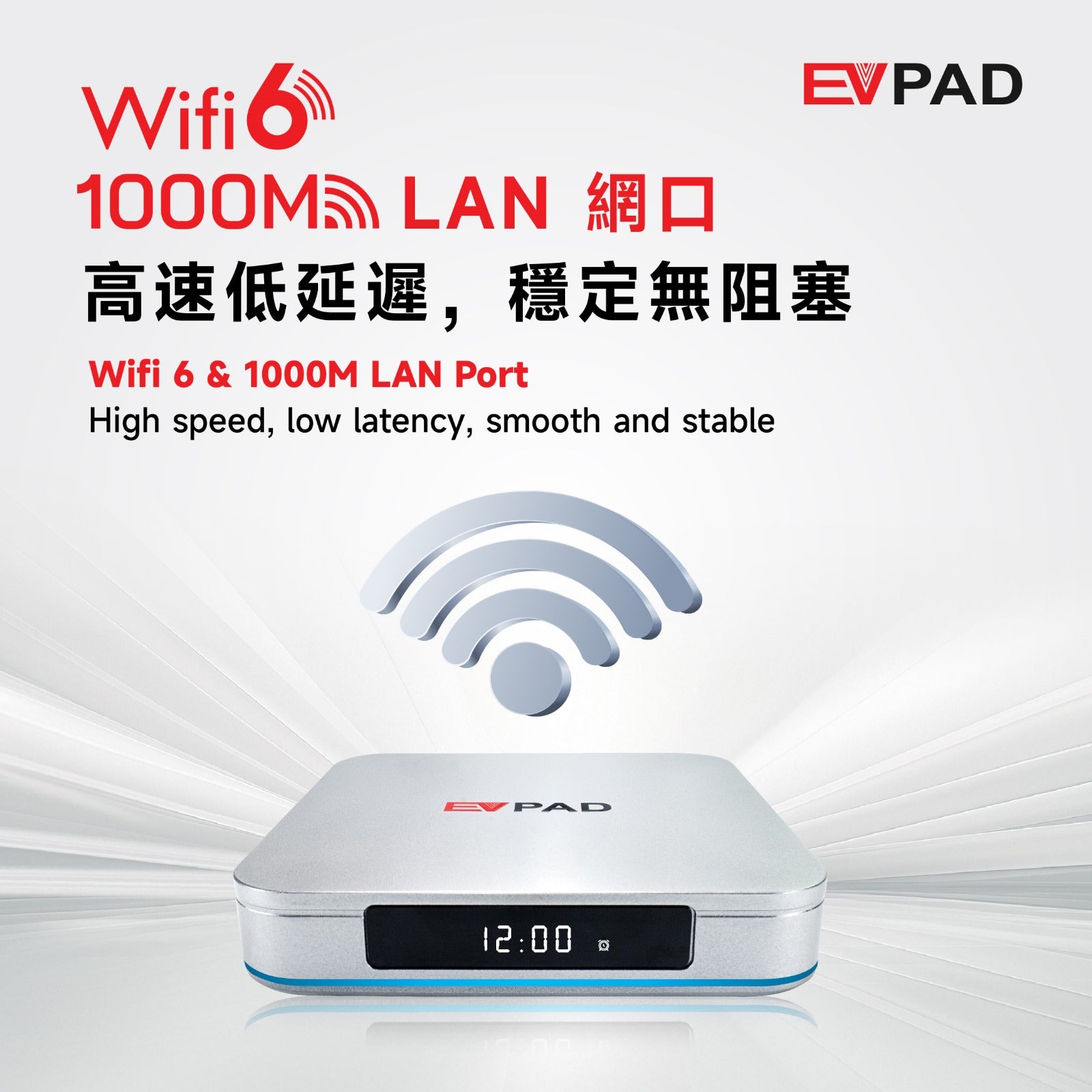 EVPAD 12P 4+64GB 8K ANDROID BOX 旗艦智能易播盒子 [香港行貨]-DIGIBAL ONLINE