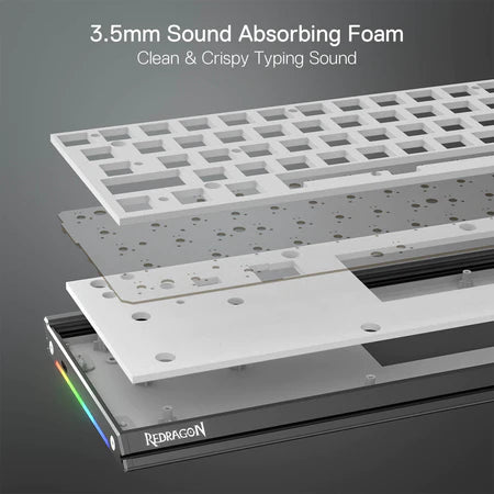 Redragon K641 68 Keys Aluminum RGB 機械電競鍵盤 - 鋁合金框架/藍+白漸變色鍵  - 紅軸[ 一年保養]-DIGIBAL ONLINE