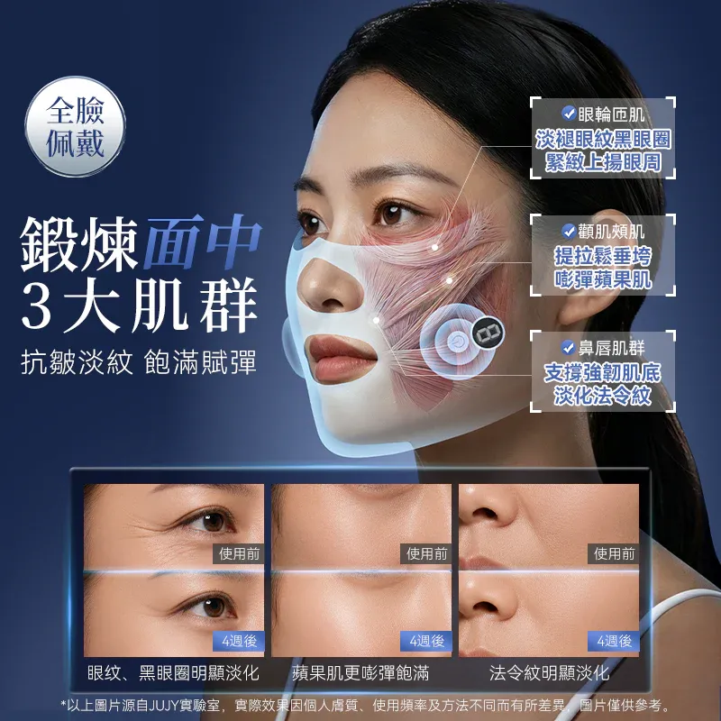 JUJY 日本穿戴式EMS＋TENS雙重微電流聚能3D高彈多模式提拉塑形面罩 [香港行貨]