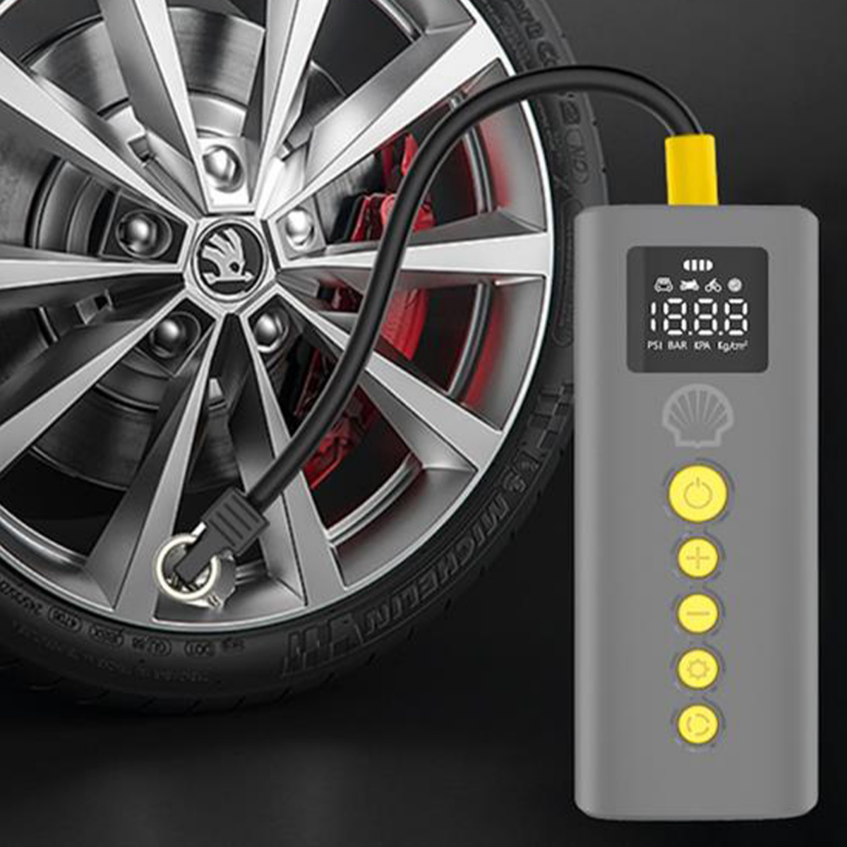 Shell SL-AC014 手持式智能充氣泵/打氣機(高配版)  [香港行貨]-DIGIBAL ONLINE