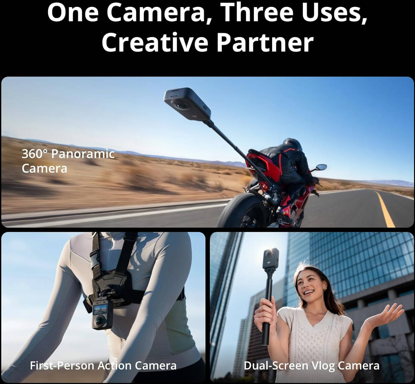 DJI Osmo 360 8K 超旗艦畫質全景相機-暢拍套裝 手持雲台相機（CM-DO360SC）[香港行貨]