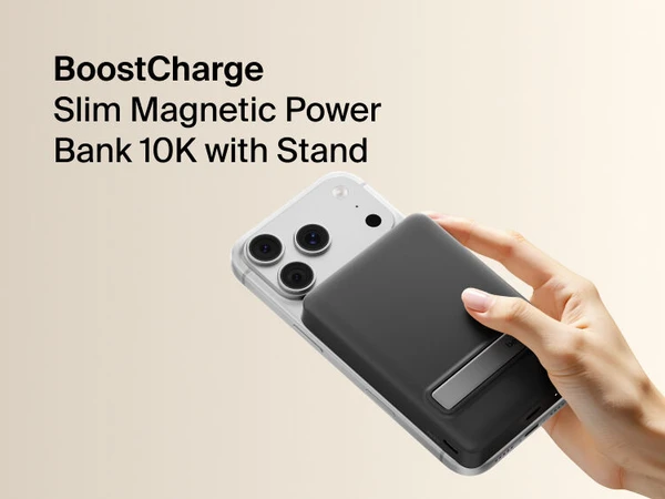 BELKIN BoostCharge 10K Qi2 磁吸流動電源連支架 黑色 BPD016fqBK 香港行貨 產品圖