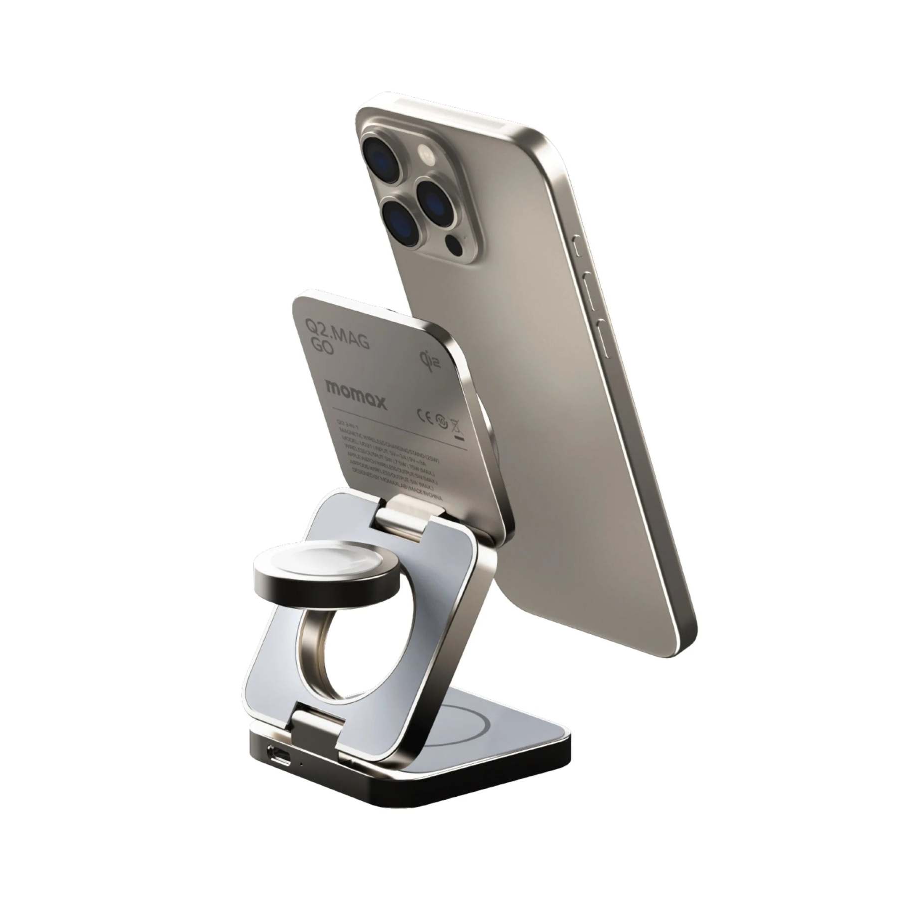 MOMAX Q2.Mag 25W Qi2 三合一磁吸無線充電支架 UD31L - 香港行貨-DIGIBAL ONLINE