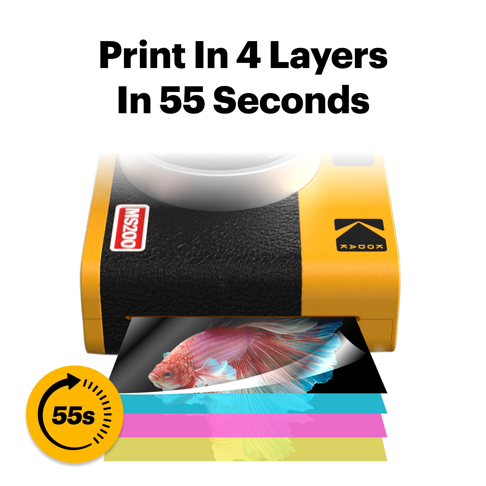 Kodak Mini Shot 2 ERA (MS200) Instant Camera Printer (Yellow/Black) Genuine HK Stock