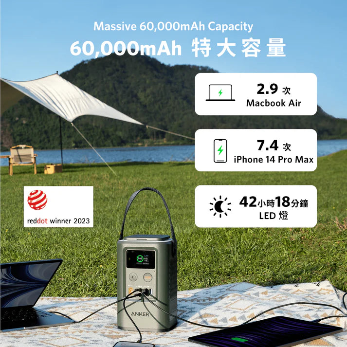 Anker 548 Power Bank (PowerCore Reserve 192Wh) 60,000mAh Power Station [香港行貨]-DIGIBAL ONLINE