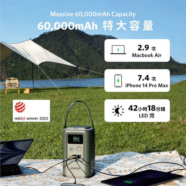 Anker 548 Power Bank (PowerCore Reserve 192Wh) 60,000mAh Power Station [香港行貨]-DIGIBAL ONLINE