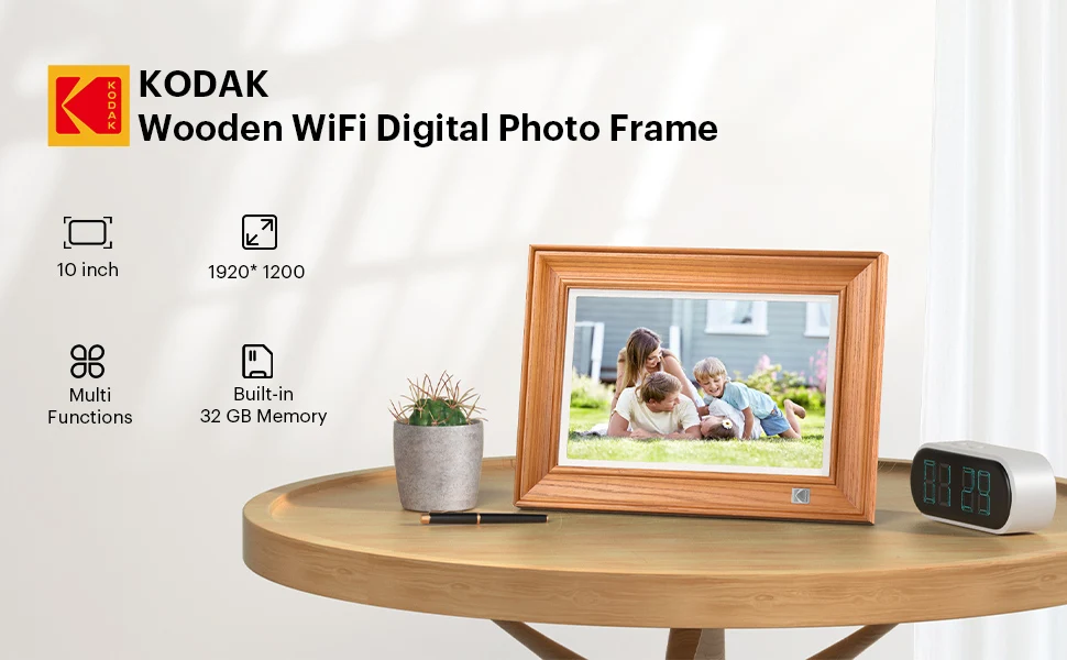 Kodak RWF-127V (Black MDF) WiFi Digital Photo Frame - Genuine HK Stock