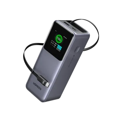 UGREEN Neoxde Pro 95670B 3C 165W Power Bank 20000mAh with Built-in Retractable USB C Cable [香港行貨一年保養]